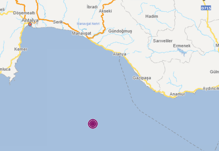 Antalya'da korkutan deprem - Resim : 1