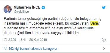 Muharrem İnce'den yeni açıklama ! - Resim : 1