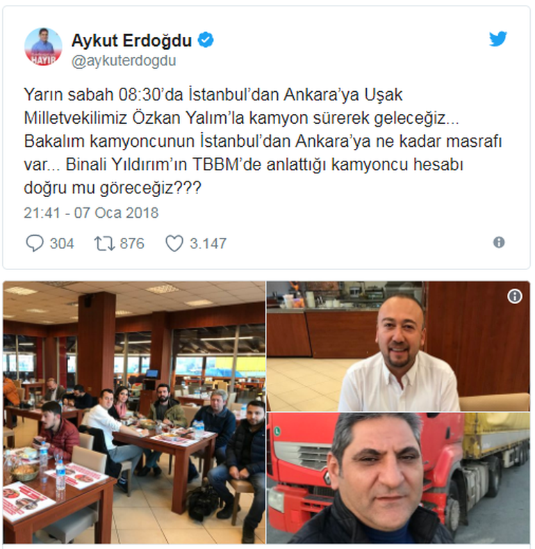 CHP'li vekiller TIR'la Ankara'ya gidiyor - Resim : 1