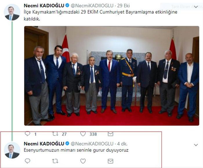 Belediye başkanının kendini övdüğü tweet ortalığı karıştırdı - Resim : 1