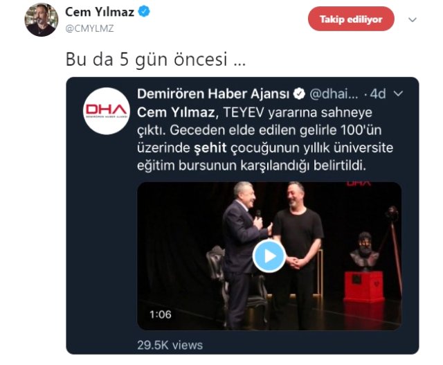 Cem Yılmaz'dan ''şehit verdik gıkın çıkmadı'' diyen takipçisine cevap - Resim : 3