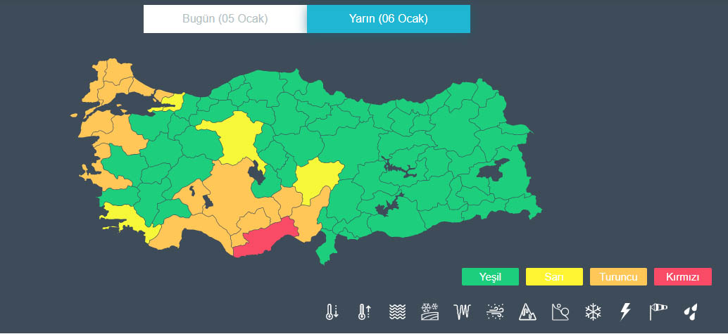 Meteoroloji'den kırmızı kodlu uyarı ! Çarşamba'ya kadar sürecek - Resim : 1