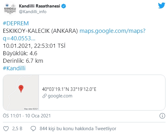 Ankara'da 4,7 büyüklüğünde deprem! - Resim : 2