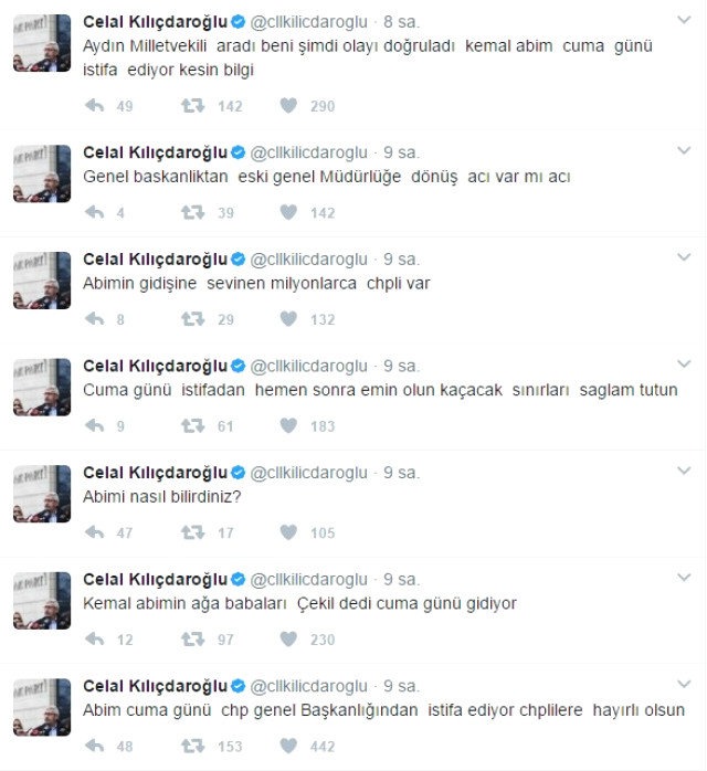 ''Kemal Kılıçdaroğlu cuma günü istifa edecek'' - Resim : 1