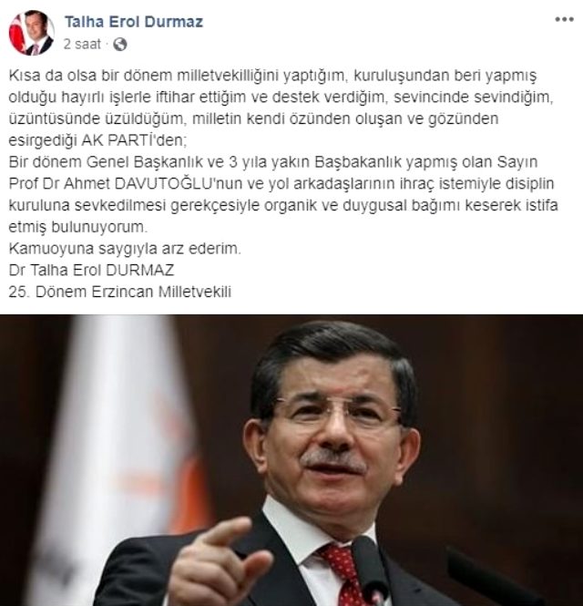 AK Parti'de ''Davutoğlu'' istifaları peş peşe geldi - Resim : 1