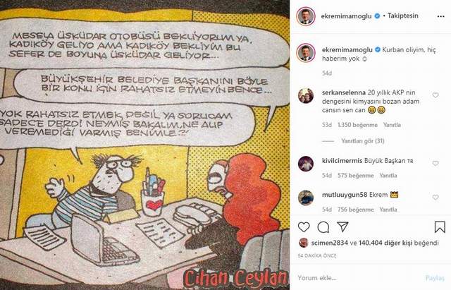 İmamoğlu, karikatür paylaşımıyla güldürdü - Resim : 1