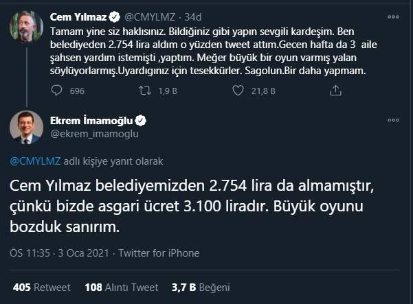 İmamoğlu 'büyük oyunu' bozdu: 'Cem Yılmaz 2 bin 754 lira almadı çünkü...'' - Resim : 2