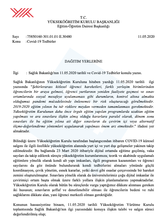 YÖK açıkladı: Üniversitelerde sınavlar nasıl yapılacak? - Resim : 1