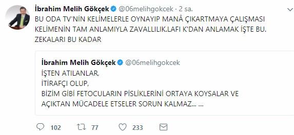 Gökçek'ten sosyal medyayı sallayan FETÖ tweeti - Resim : 2