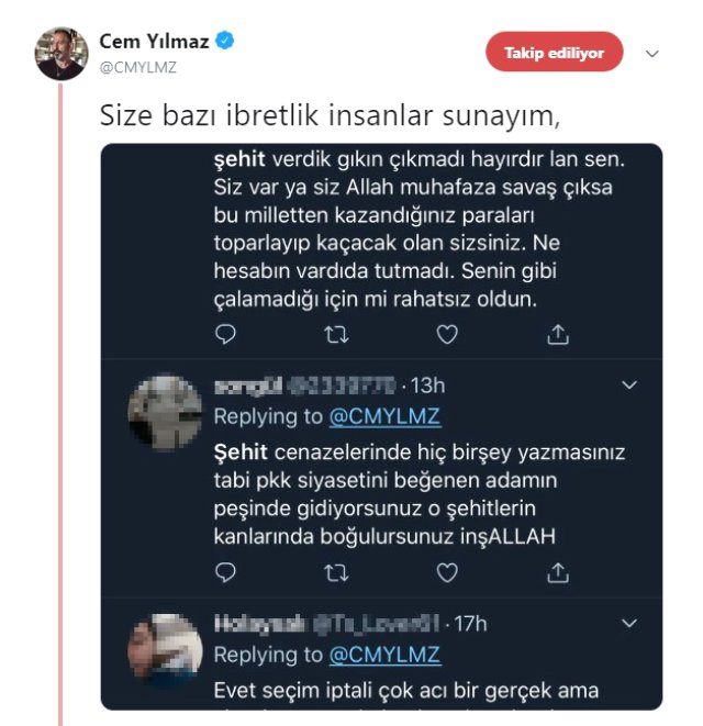 Cem Yılmaz'dan ''şehit verdik gıkın çıkmadı'' diyen takipçisine cevap - Resim : 2