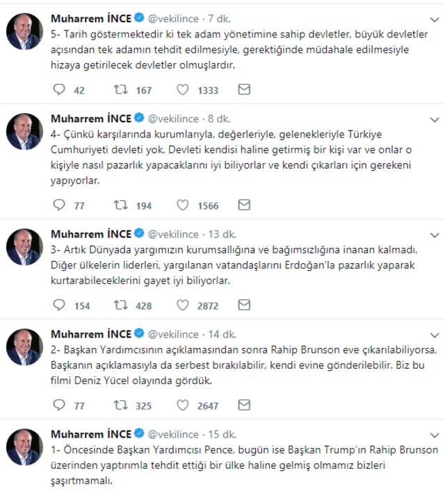 Muharrem İnce'nin ABD mesajlarına sert tepki ! - Resim : 1