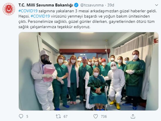 Koronavirüse yakalanan bakanlık çalışanlarından sevindirici haber - Resim : 1