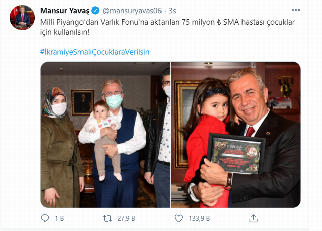 Mansur Yavaş ve Ekrem İmamoğlu'ndan 75 milyon TL'lik kampanyaya destek - Resim : 1