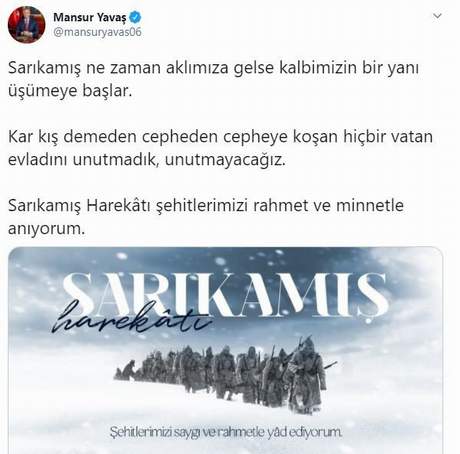 Mansur Yavaş'tan Sarıkamış mesajı  - Resim : 1